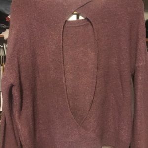 Open back sweater